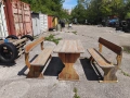 Масивна градинска гарнитура от дърво (сет), снимка 5