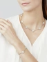 Van Cleef & Arpels VCA 5 Motifs Silver Diamonds Vintage Alhambra Дамска Гривна, снимка 9