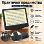 Голяма правоъгълна лупа за четене с LED осветление 5х увеличение USB зареждане цяла страница, снимка 4
