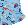 Бебешка шапка тип bucket за момче светлосиня с корабчета_1248864, снимка 3