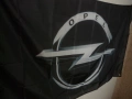 Opel Знаме кола банер емблема автомобили реклама черно фенове лого гараж сервиз магазин авточасти де, снимка 2