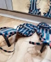 Летни раирани сандали на ток Zara Woman , снимка 4