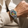 Автоматичен часовник 39mm Automatic Watch Jigsaw Puzzle Dial Sky Blue пъзел небесено син, снимка 6