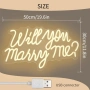 Нова Голяма LED неон табела Will You Marry Me за фотокът и предложение, снимка 2