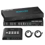 4K@60Hz HDMI KVM превключвател 4*USB 3.0 - 2 монитора и 2 компютъра, EDID емулация, снимка 1