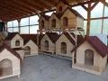 Дървена кучешка къща средни и големи породи кучета , къща кучета от дърво, кучешка колиба , куче, снимка 4