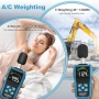 DURFICST шумомер 30-130dB с цветен LCD дисплей, снимка 4