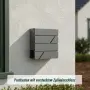 Пощенска кутия с отделение за вестници, устойчива на атмосферни влияния, 4 ключа, антрацит , снимка 3