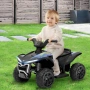 Детско акумулаторно ATV 6V 25W – Електрическо ATV с LED светлини за деца 1.5+ години, черно, снимка 4