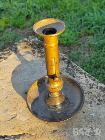 Стар Бронзов Свещник 1900г, снимка 2 - Други - 55364786