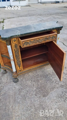 Шкаф с мрамор в стил Наполен 3, снимка 4 - Шкафове - 54133319