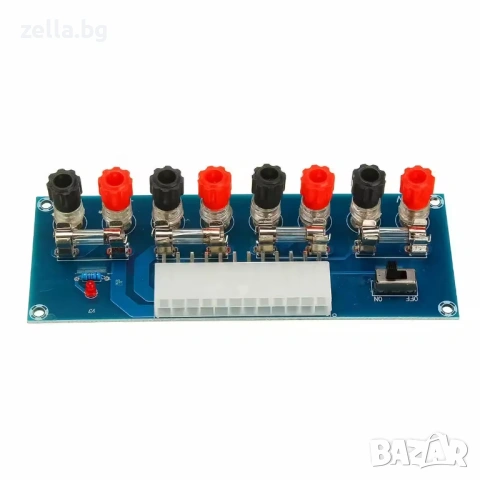 Адаптерна платка за ATX захранване 12V, 5V, 3.3V – с 5A предпазители, LED индикатор и ON/OFF 10395, снимка 10 - Друга електроника - 54692042