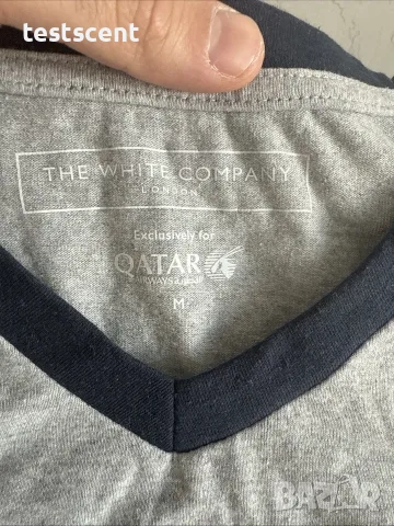 Оригинална Qatar Airways Business Class пижама (горнище долнище) The White Company Размер M, снимка 2 - Пижами - 55345250