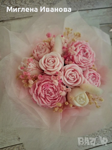 букет от ароматни соеви свещи , снимка 6 - Декорация за дома - 53600915