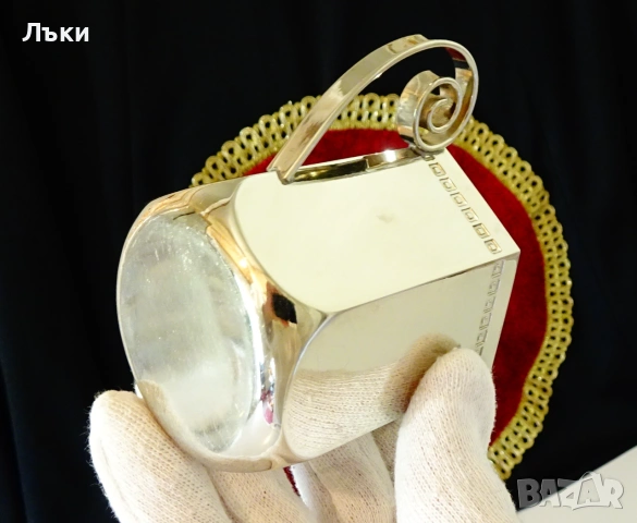 Посребрена каничка WMF бягащ щраус,позлата. , снимка 4 - Антикварни и старинни предмети - 54962441