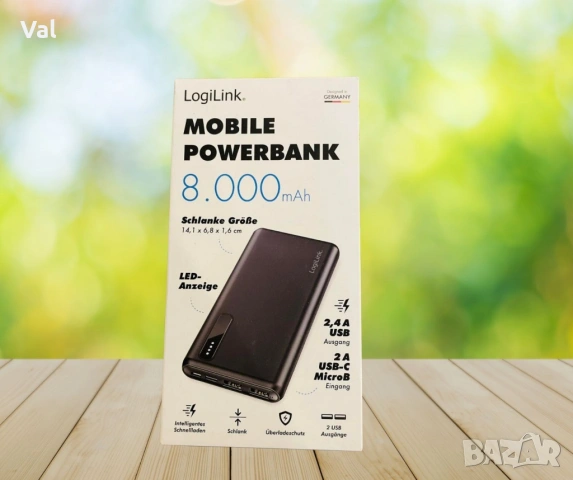 Преносима батерия, Mobile Powerbank, LogiLink, снимка 5 - Външни батерии - 54785749