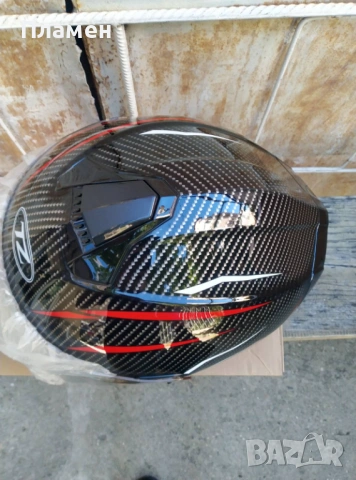 Мото каска Dual Visor – Интегрална Racing каска за мотор атв, сутер колело байк, тротинетка с карбон, снимка 7 - Аксесоари и консумативи - 54704379