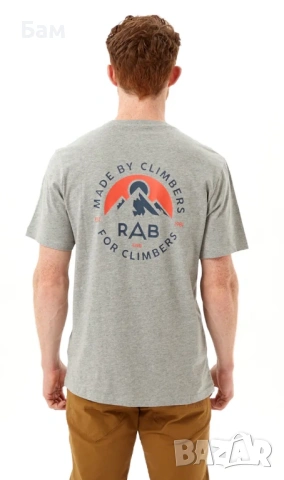 Оригинална мъжка тениска Rab "Made by climbers, for climbers" размер М