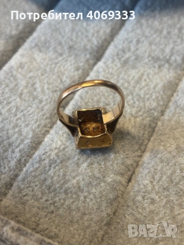 Златен пръстен 3.6гр 14 карата 54размер, снимка 4 - Пръстени - 54184940