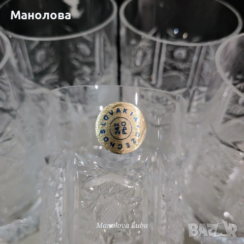Шест чаши Bohemia Crystal., снимка 2 - Колекции - 55289258