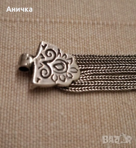 Сребърна гривна, проба 925 от Гърция, снимка 3 - Гривни - 54672586