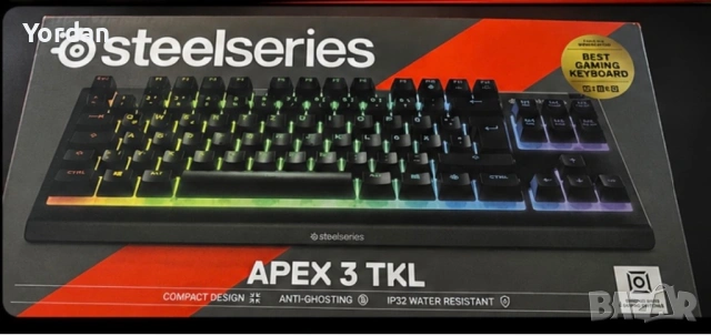 Продавам SteelSeries Apex 3 TKL – НОВА, НЕОТВАРЯНА!