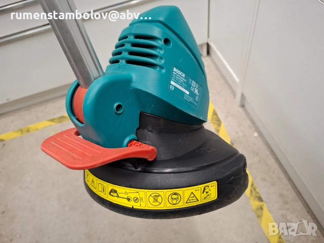 Електрически тример / косачка Bosch (400W), употребявана, снимка 7 - Градинска техника - 54395683