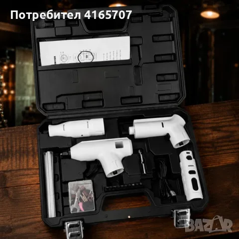 Комплект инструменти 3 в 1 – акумулаторна електрическа отвертка, мини шлайф/гравьор, пистолет за топ