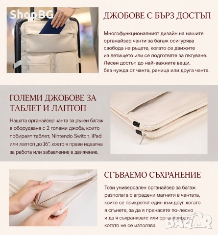 Органайзер чанта 2в1 за куфар и лаптоп , снимка 4 - Други - 54971043