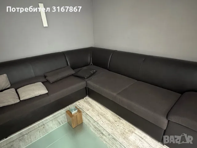 Голям ъглов разтегателен диван с ракла 270×270 см + холна маса, снимка 2 - Дивани и мека мебел - 55500043