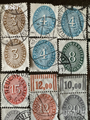 Немски лот пощенски марки 1919-1923г, снимка 2 - Филателия - 55531826