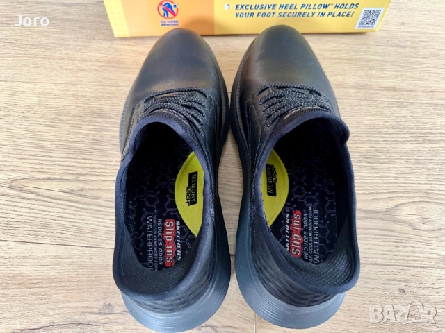 Skechers, кожени обувки, черен, 42.5, снимка 3 - Ежедневни обувки - 54634980