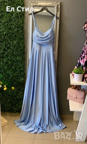 ⚜️Дълга сатенена рокля.50 евро.Универсален размер. , снимка 4 - Рокли - 53966992