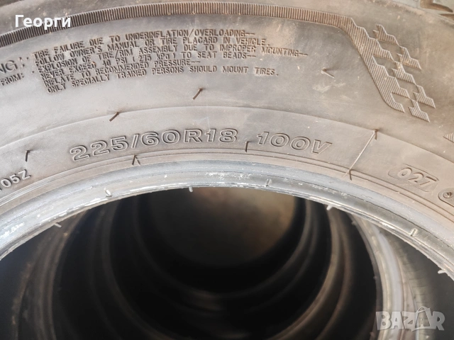 4бр.летни гуми 225/60/18 Bridgestone, снимка 5 - Гуми и джанти - 55240369