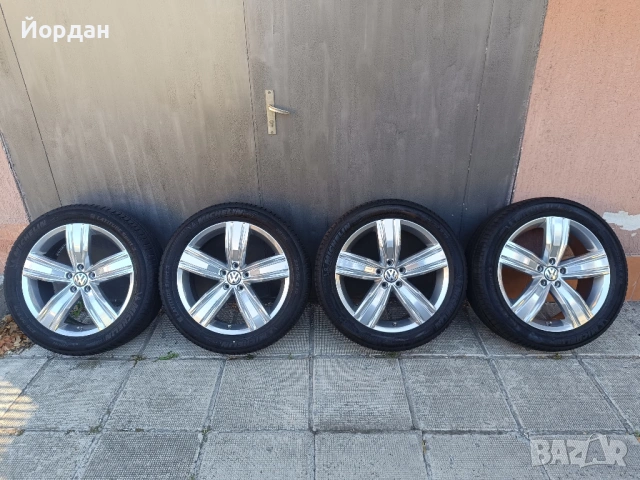 ОРИГИНАЛНИ джанти 19  ' цола с ГУМИ 235 50 R19 5х112 VW TIGUAN / Фолксваген Тигуан, снимка 3 - Гуми и джанти - 54568983