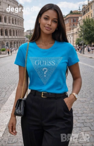 #ДамскаТениска 💎#Guess налична в Розово и Синьо