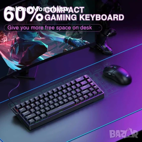 Геймърска клавиатура AULA WIN68 HE 60% Hall Effect, снимка 4 - Клавиатури и мишки - 54827828