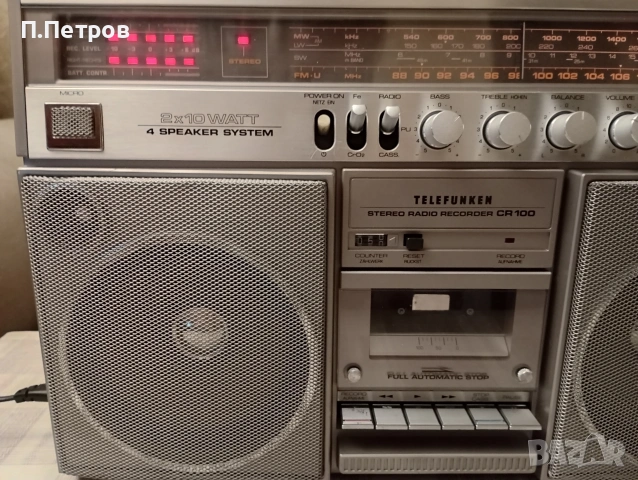 TELEFUNKEN CR-100 радиокасетофон , снимка 2 - Радиокасетофони, транзистори - 55138804