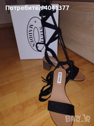Сандали Steve Madden естествен велур и л8жа, снимка 2 - Сандали - 54993901