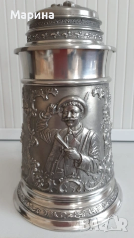 Халба от калай 600 мл,  Antik*Vintage #134, снимка 4 - Антикварни и старинни предмети - 54388311