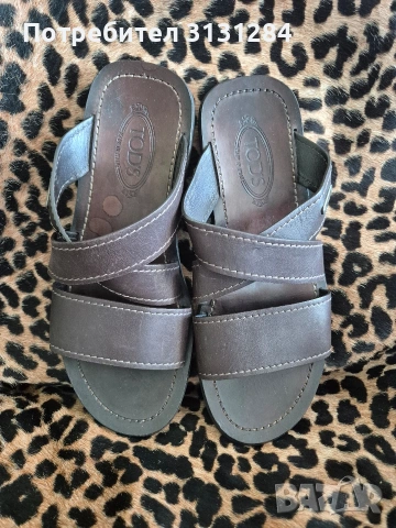 Оригинални кожени сандали / чехли Tod's (Тодс) 43 р– Естествена кожа , снимка 3 - Мъжки сандали - 54988028