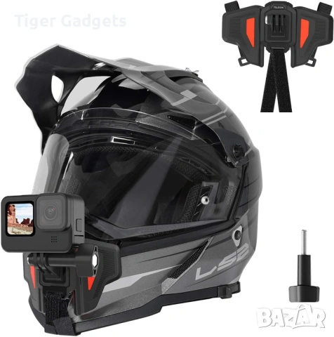 TELESIN Motorcycle Helmet Chin Mount (2nd Generation) – стойка за action camera за каска на мотор, снимка 2 - Аксесоари и консумативи - 54659380