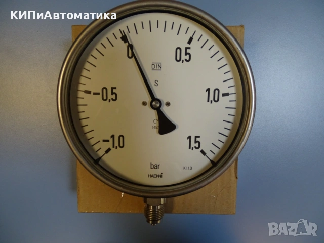 манометър HAENNI DRC 160/211.133 pressure gauge Ф160 -1+1.5Bar, снимка 2 - Резервни части за машини - 54508584