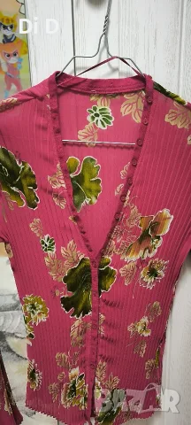 Цикламена риза Zara, снимка 2 - Ризи - 55412104