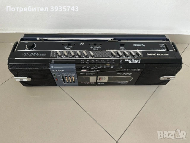 Sharp WQ 571Z(BK) Japan , снимка 2 - Радиокасетофони, транзистори - 54660351
