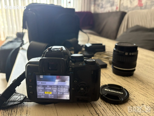 Olympus E-420 DSLR Двоен кит (14-42mm + 40-150mm), снимка 2 - Фотоапарати - 55166500