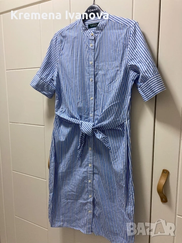 RALPH LAUREN Wilda striped shirt dress, снимка 14 - Рокли - 54970148