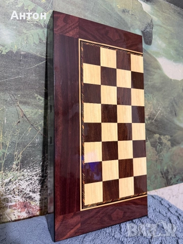 Шах и табла от дърво метални фигури., снимка 6 - Колекции - 53988607