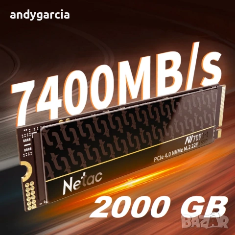 2TB SSD NVMe Netac NV7000-T Gen 1.4 скорости 7300MB/s read - 6600MB/s write диск ссд лаптоп настолен