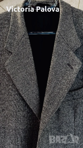 Италианско луксозно сако Carletti Moda Uomo, 100% фина вълна, размер 50, снимка 3 - Сака - 54305214